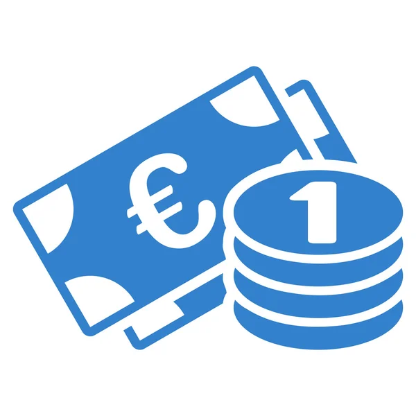 Euro Cash platta vektor symbol — Stock vektor