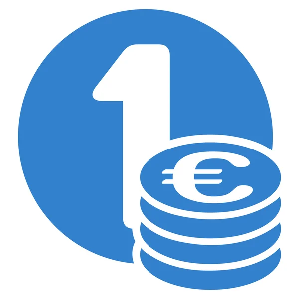 Монети євро вектор плоскої значок — стоковий вектор