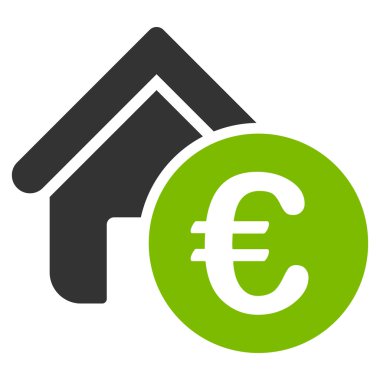 Düz vektör simge Euro ev kiralamak