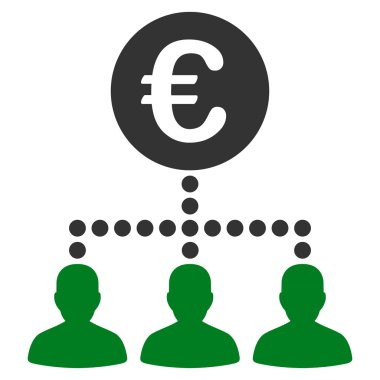 Euro ödeme istemcileri vektör simge düz