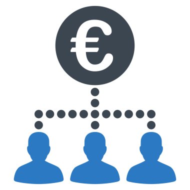 Euro ödeme istemcileri vektör simge düz