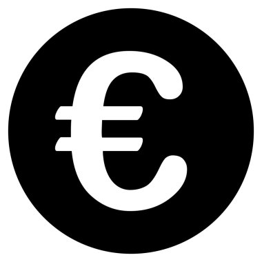 Avro sikkesi düz vektör simgesi