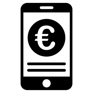 Düz vektör simge bankacılık euro Smartphone