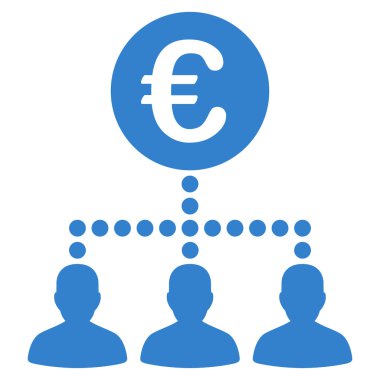 Euro ödeme istemcileri vektör simge düz