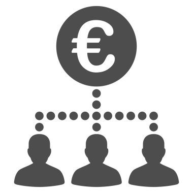 Euro ödeme istemcileri vektör simge düz