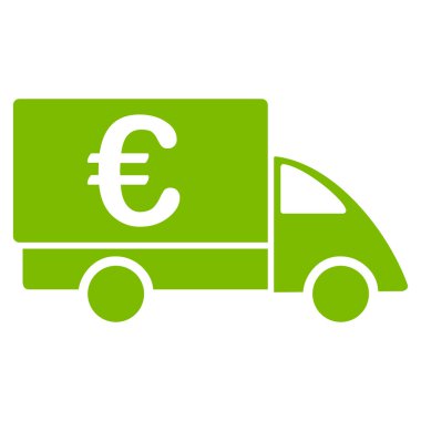 Euro Collector Car Flat Vektör Simgesi