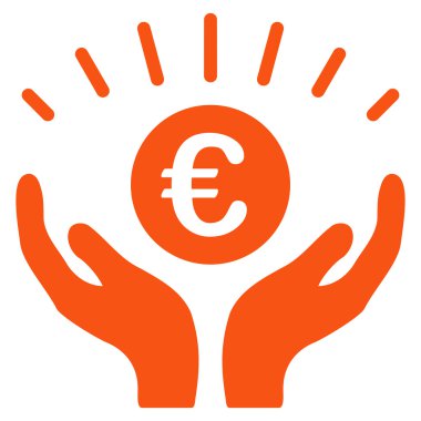 Euro refah düz vektör simgesi