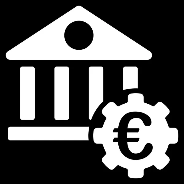 Euro Bank Opciones de construcción Vector plano Icono — Vector de stock