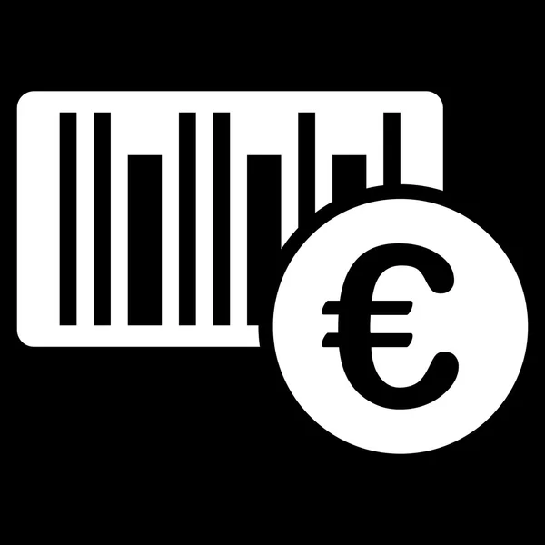 Euro Código de barras Preço Flat Vector Icon —  Vetores de Stock