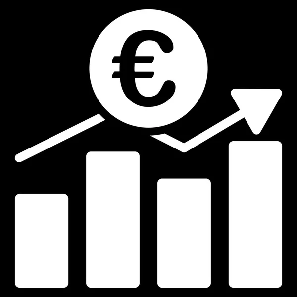 Euro üzleti diagram lapos Vector Icon — Stock Vector