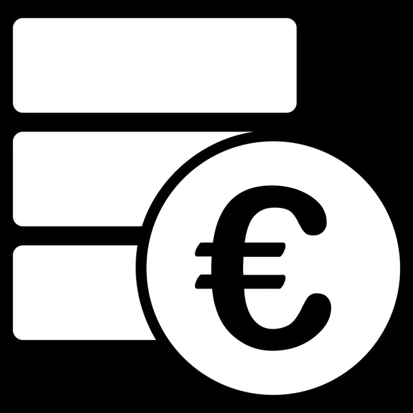 Het pictogram van de platte Vector van de Database van het euro — Stockvector