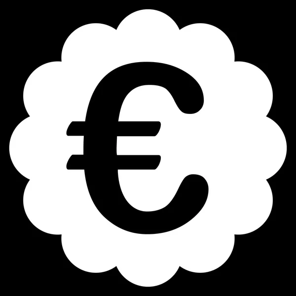 Pečeť kvality euro plochá vektorové ikony — Stockový vektor