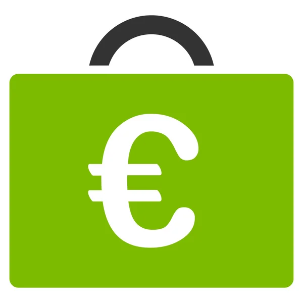Estuche de contabilidad Euro Icono de vector plano — Vector de stock