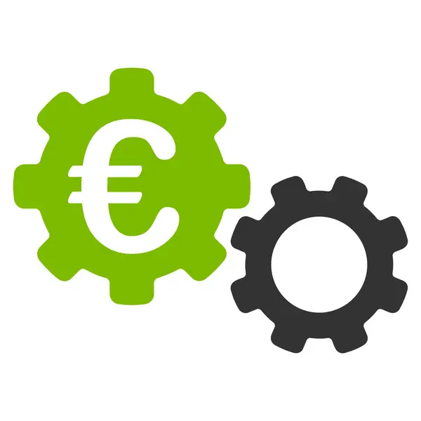Euro mecánica plana Vector icono — Archivo Imágenes Vectoriales