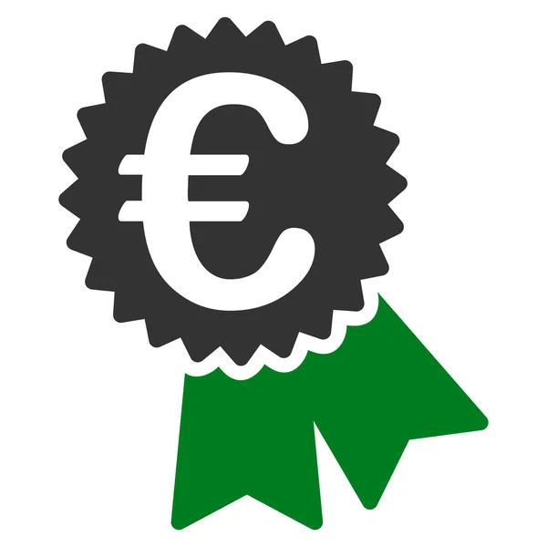 Euro Preço em Destaque Tag Flat Vector Icon —  Vetores de Stock