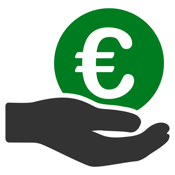 Euro Salaire Icône vectorielle plate — Image vectorielle