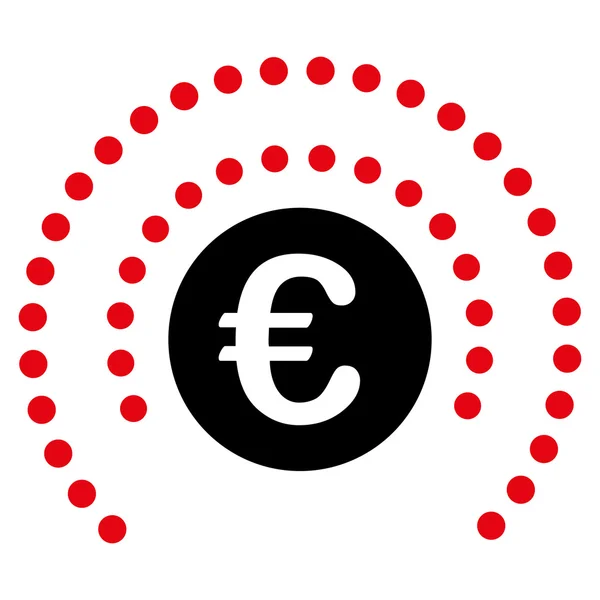 Euro Esfera Escudo Flat Vector Icon — Vetor de Stock