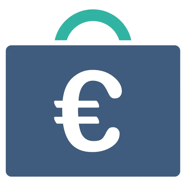 Euro boekhouding zaak platte Vector Icon — Stockvector