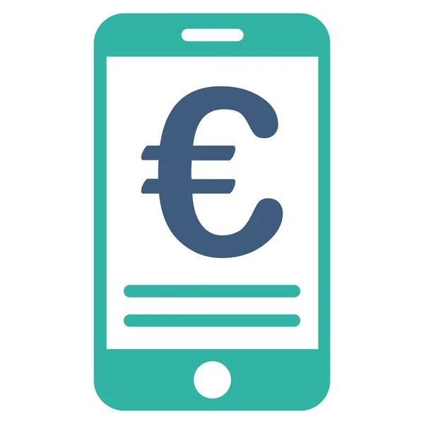 Евро мобильный банкинг — стоковый вектор