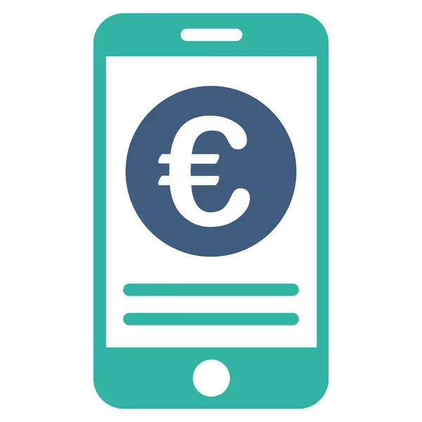 Euro Smartphone-Banking lapos Vector Icon — Stock Vector