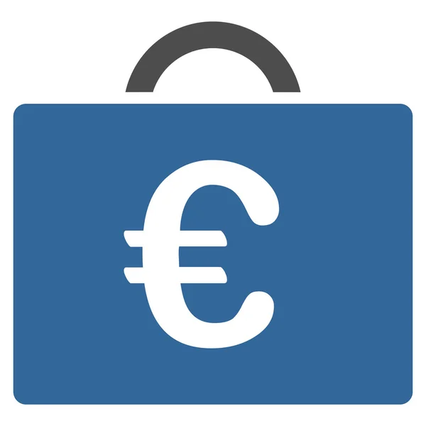 欧元记账案例平面矢量图标 — 图库矢量图片