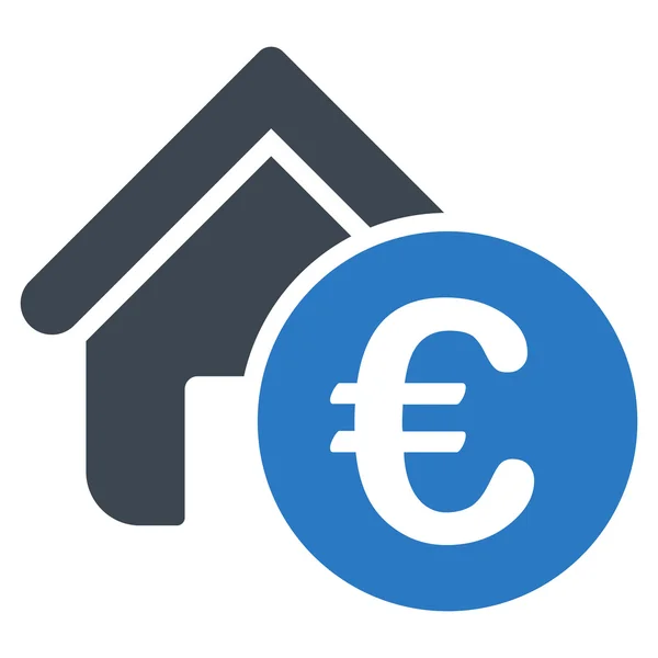 Euro Home huur platte Vector Icon — Stockvector