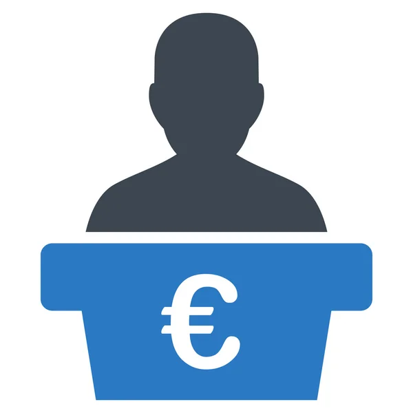 Euro-Politiker flach Vektor-Symbol — Stockvektor