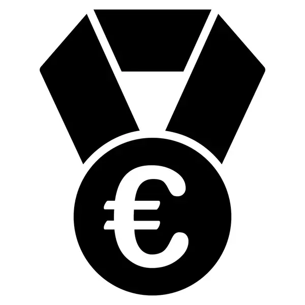 Ευρώ πρωταθλητής μετάλλιο επίπεδη διάνυσμα εικονίδιο — Διανυσματικό Αρχείο