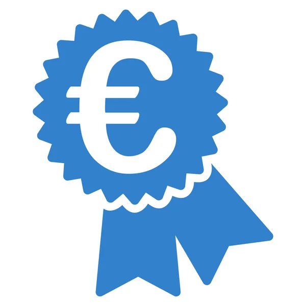 Euro Featured Price Tag Flat Vector Icon — Stock Vector