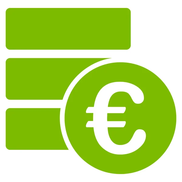 Base de datos Euro Flat Vector Icon — Vector de stock