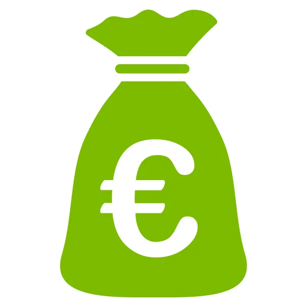 Euro bolsa de dinero plana Vector icono — Archivo Imágenes Vectoriales