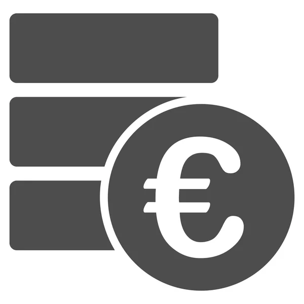 Het pictogram van de platte Vector van de Database van het euro — Stockvector