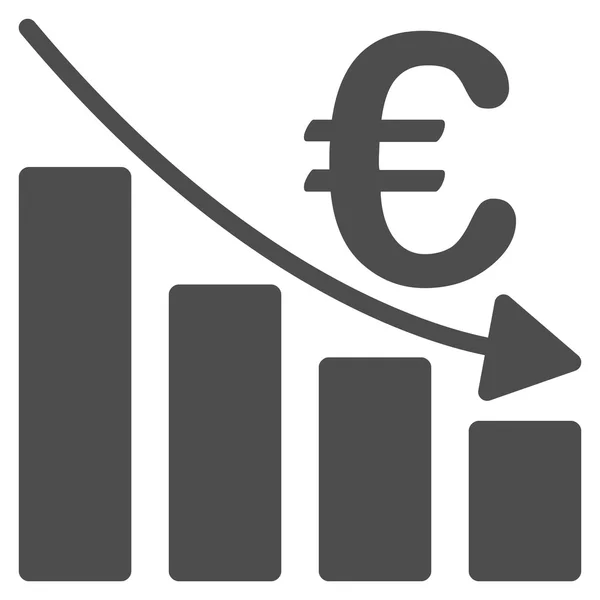 Euron Recession diagram platt vektor ikon — Stock vektor