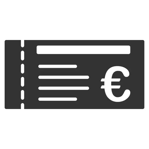 Euro bilet płaskie wektor ikona — Wektor stockowy