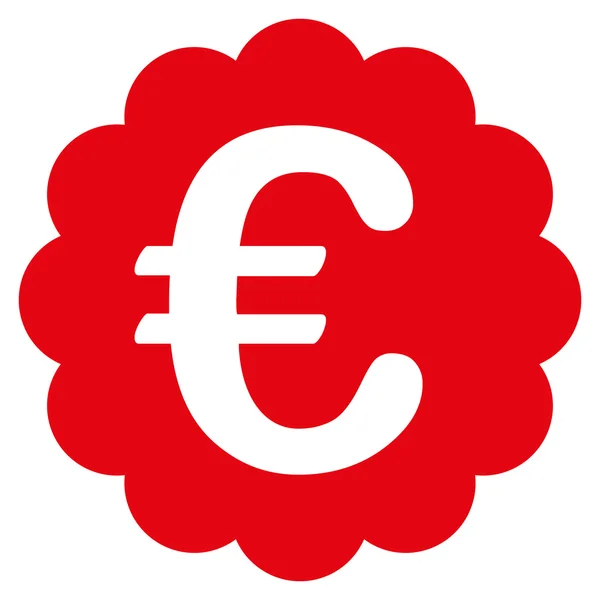 Euro minőségbiztosító pecsétje lapos Vector Icon — Stock Vector