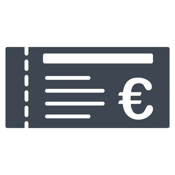Euro biljett platt vektor symbol — Stock vektor