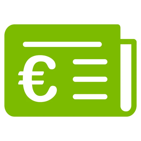 Euro Banking nyheter platta vektor symbol — Stock vektor