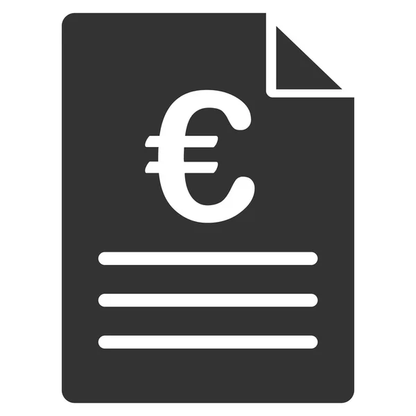 Documentpictogram platte Vector euro — Stockvector