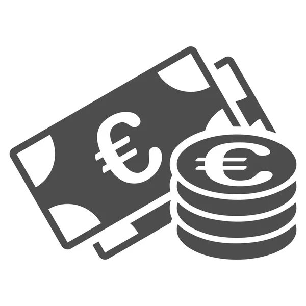 Євро Гроші Плоский Вектор Піктограма — стоковий вектор