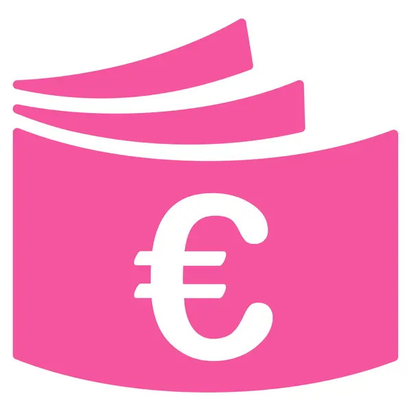 Ícone de vetor plana de talão de cheques euro —  Vetores de Stock