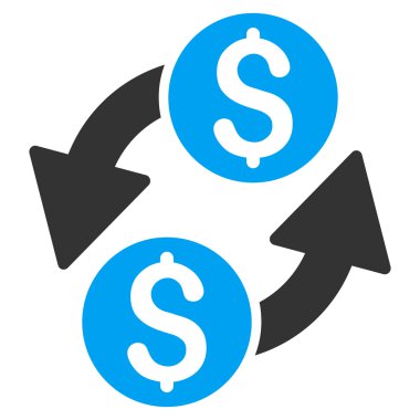 Dolar döviz düz vektör simgesi