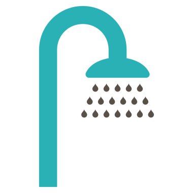 Duş düz vektör simgesi