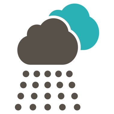 Yağmur bulutları düz vektör simgesi