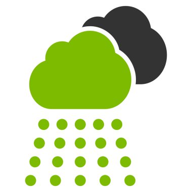 Yağmur bulutları düz vektör simgesi