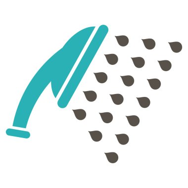 Duş düz vektör simgesi