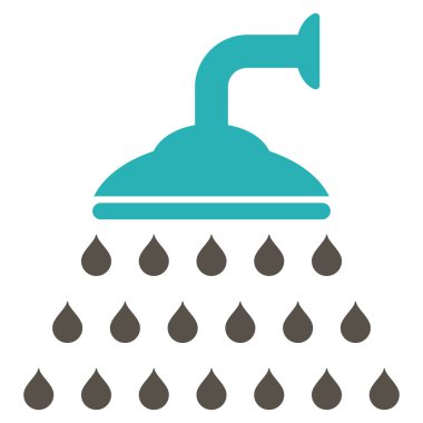 Duş düz vektör simgesi