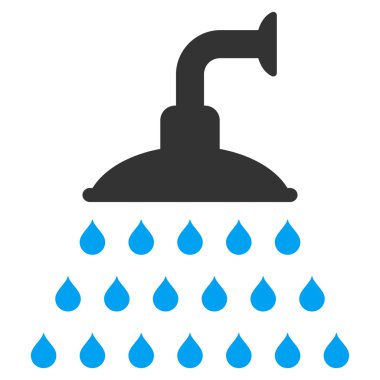 Duş düz vektör simgesi