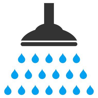 Duş düz vektör simgesi