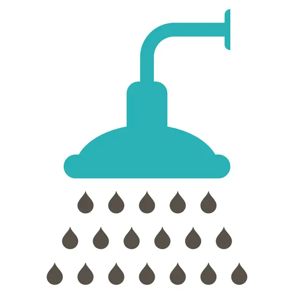 Shower Flat Vector Icon — Stock Vector