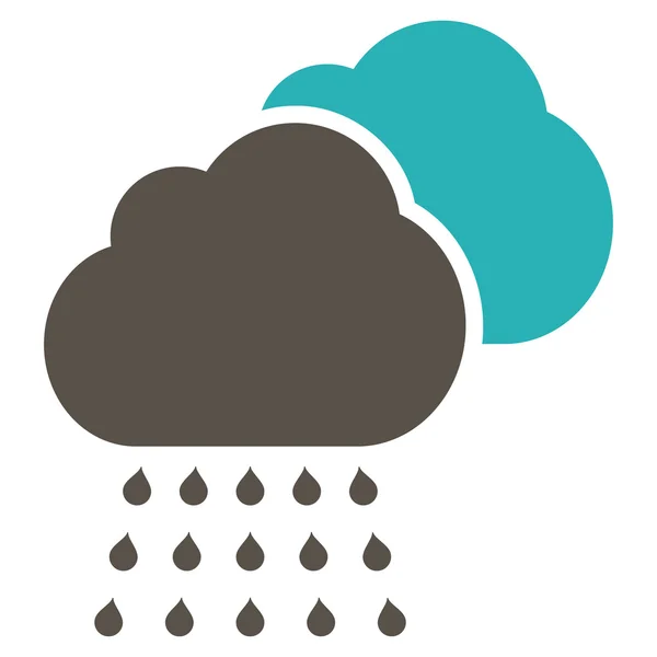 Nuages de pluie Icône vectorielle plate — Image vectorielle